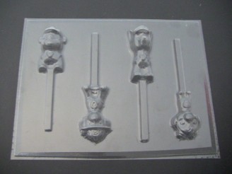 508sp Puppy Patrol Dogs Chocolate or Hard Candy Lollipop Mold